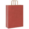 vidaXL Papieren zakken 250 st met hengsels 32x12x42 cm rood