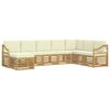 vidaXL Buiten bankenset 8 pcs Wit en cr&egrave;mekleurig 304 x 185,5 x 73 cm