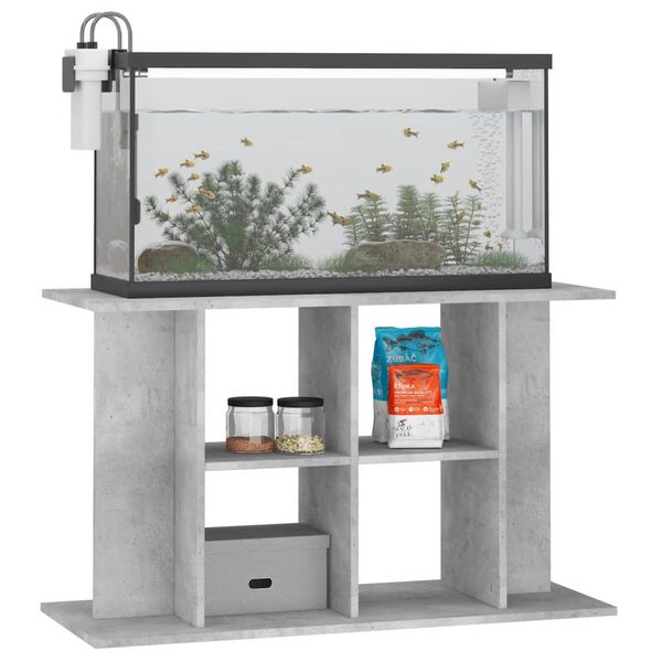vidaXL Aquariumstandaard Betongrijs 100x40x60 cm Bewerkt hout