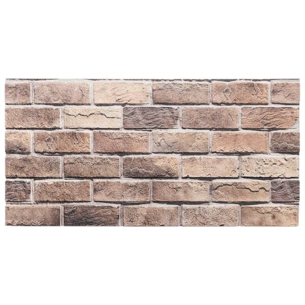 vidaXL Wandpanelen 10 st 3D 100x50 cm EPS bruin