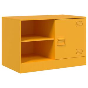 vidaXL Tv-meubel 67x39x44 cm staal mosterdgeel