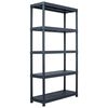 vidaXL Opbergrek 250 kg 80x40x180 cm kunststof zwart