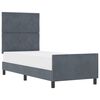 vidaXL Boxspringbed met hoofdeinde Donkergrijs 80 x 200 cm Fluweel
