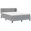 vidaXL Boxspringbed met matras Lichtgrijs 140 x 200 cm Stof