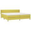 vidaXL Boxspring met matras stof groen 200x200 cm