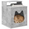 vidaXL Kattenhuis Beton 42,5 x 40 x 53,5 cm Bewerkt hout