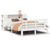 vidaXL Boekenkastbed zonder matras Wit 160x200cm Massief grenenhout
