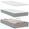 vidaXL Opslag bed met matras Lichtgrijs 90 x 200 cm Polyester