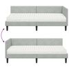 vidaXL Hoekbedframe met Matras Anders 2 pcs Lichtgrijs Fluweel