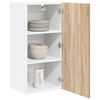 vidaXL Hangkast Sonoma Eik en Wit 40 x 31 x 80 cm Bewerkt hout