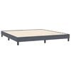 vidaXL Boxspring met matras fluweel donkergrijs 180x220 cm