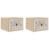 vidaXL Wandkastje MAINZ 2 st Sonoma Eiken 36 x 33 x 25 cm Bewerkt hout