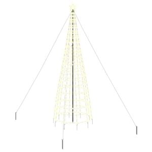 vidaXL LED Kerstboom EKENAS 400 cm 800 LED's Warmwit Staal Goud