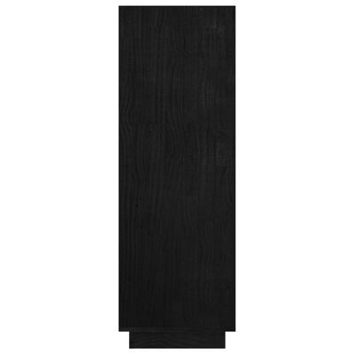 vidaXL Boekenkast/kamerscherm 80x35x103 cm massief grenenhout zwart