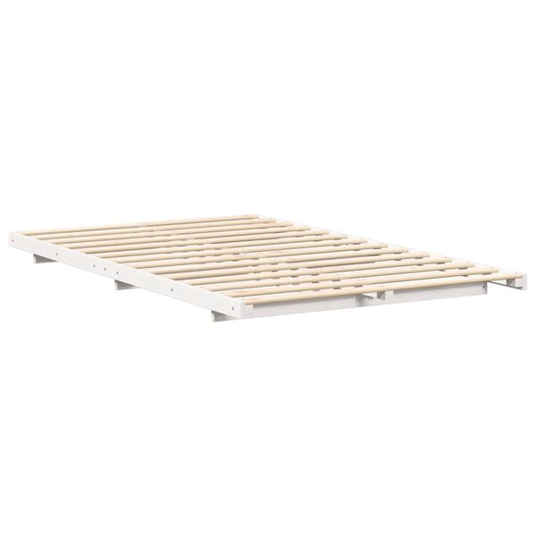 vidaXL Bedframe Wit 120 x190 cm Massief grenenhout