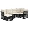 vidaXL Tuinbankenset 6 st Zwart poly rattan