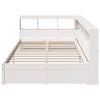 vidaXL Bed met boekenkast zonder matras grenenhout wit 120x200 cm