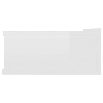 vidaXL Nachtkastje zwevend 40x30x15 cm spaanplaat hoogglans wit