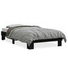 vidaXL Bedframe bewerkt hout en metaal zwart 75x190 cm