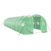 vidaXL Tuinkas met stalen frame 36 m&sup2; 12x3x2 m groen
