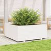 vidaXL Plantenbak 110x110x49,5 cm massief grenenhout wit