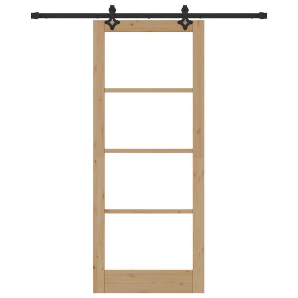 vidaXL Schuifdeur ORKDAL Natuurlijk en Zwart 86 x 211 cm