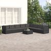 vidaXL 8-delige Loungeset met kussens poly rattan zwart