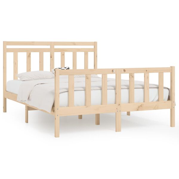 vidaXL Bedframe massief grenenhout 160x200 cm