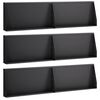 vidaXL Keerwand 6 st 80 x 12 x 50 cm Staal Zwart