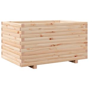 vidaXL Plantenbak 90x60x49,5 cm massief grenenhout