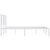 vidaXL Bedframe met hoofdbord metaal wit 183x213 cm