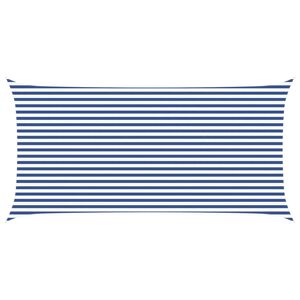 vidaXL Zonneschaduwzeil Blauw en Wit 6 x 3 m 100% Polyester Oxford