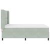 vidaXL Boxspringbed met hoofdeinde Lichtgrijs 140 x 190 cm Fluweel