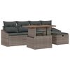 vidaXL Tuin Sofa Set 6 pcs Grijs poly rattan