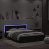 vidaXL Bedframe met LED zonder matras 150x200 cm zwart