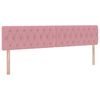 vidaXL Opbergbed met LED met matras Roze 200 x 200 cm Fluweel