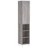 vidaXL Hoge kast 34,5x34x180 cm bewerkt hout grijs sonoma eikenkleurig