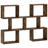 vidaXL Wandplank Gerookt eiken 103 x 17 x 80 cm Bewerkt hout