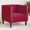 vidaXL Fauteuil Chesterfield-stijl fluweel wijnrood