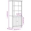 vidaXL Boekenkast BODO 82x40x173 cm massief grenenhout grijs