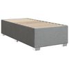 vidaXL Boxspring met matras stof lichtgrijs 90x200 cm
