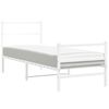vidaXL Bedframe met hoofd- en voeteneinde&nbsp;metaal wit 80x200 cm