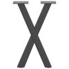 vidaXL Salontafelpoten 2 st X-vormig 38x(42-43) cm staal antraciet