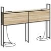 vidaXL Opberghoofdbord met Oplaadstation Sonoma eiken 143 x 15 x 98 cm