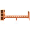 vidaXL Bed met boekenkast zonder matras massief hout wasbruin 75x190cm