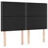 vidaXL Boxspring met matras kunstleer zwart 140x190 cm