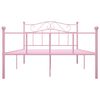 vidaXL Bedframe metaal roze 120x200 cm