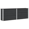vidaXL Verhoogde plantenbak Zwart 250 x 50 x 91 cm WPC en Aluminium