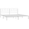 vidaXL Bedframe met hoofdbord metaal wit 200x200 cm