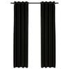 vidaXL Gordijnen linnen-look verduisterend 2 st 140x225 cm antraciet